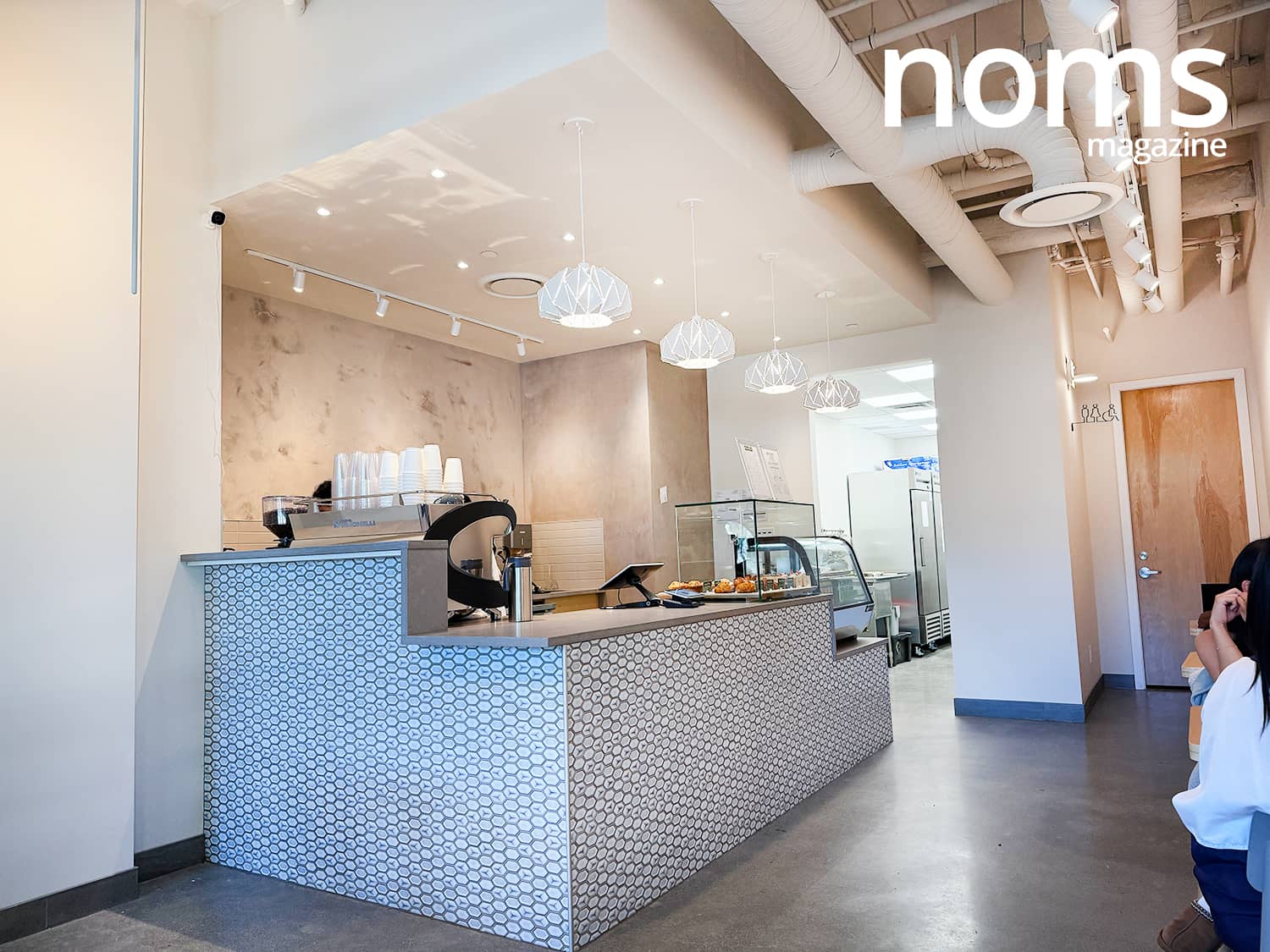 Moodbe Cafe interior and pastry counter